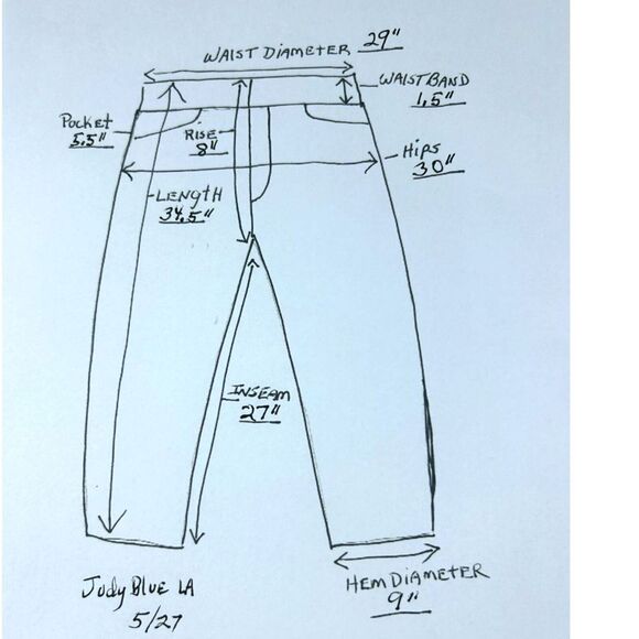 Judy Blue Jeans Wm's 5/27 Blue Denim Skinny Fit Distressed/Destructed Finish - Picture 3 of 12